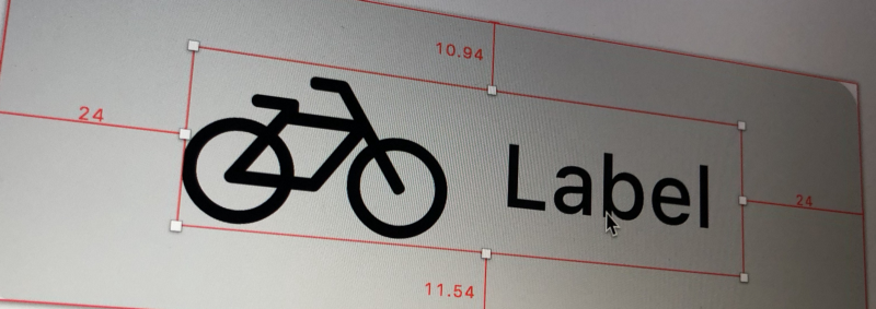 Designing an icon with a label in a graphics package